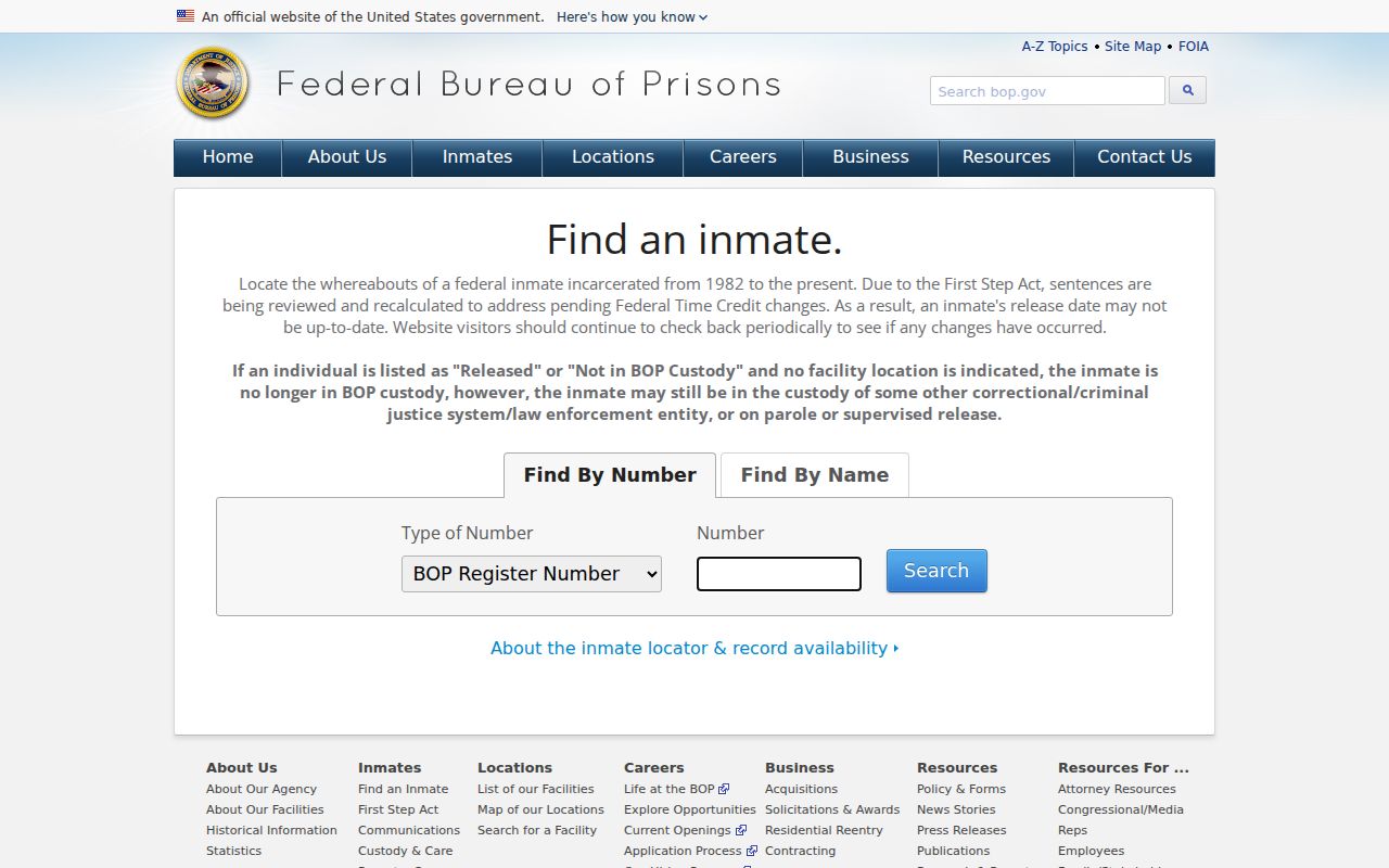 Federal inmate locator distinguished from a Taylor County sex offender check