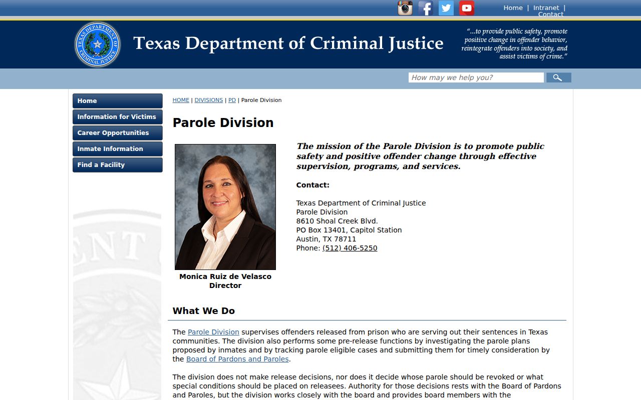 TDCJ parole information distinguished from Taylor County sex offender records